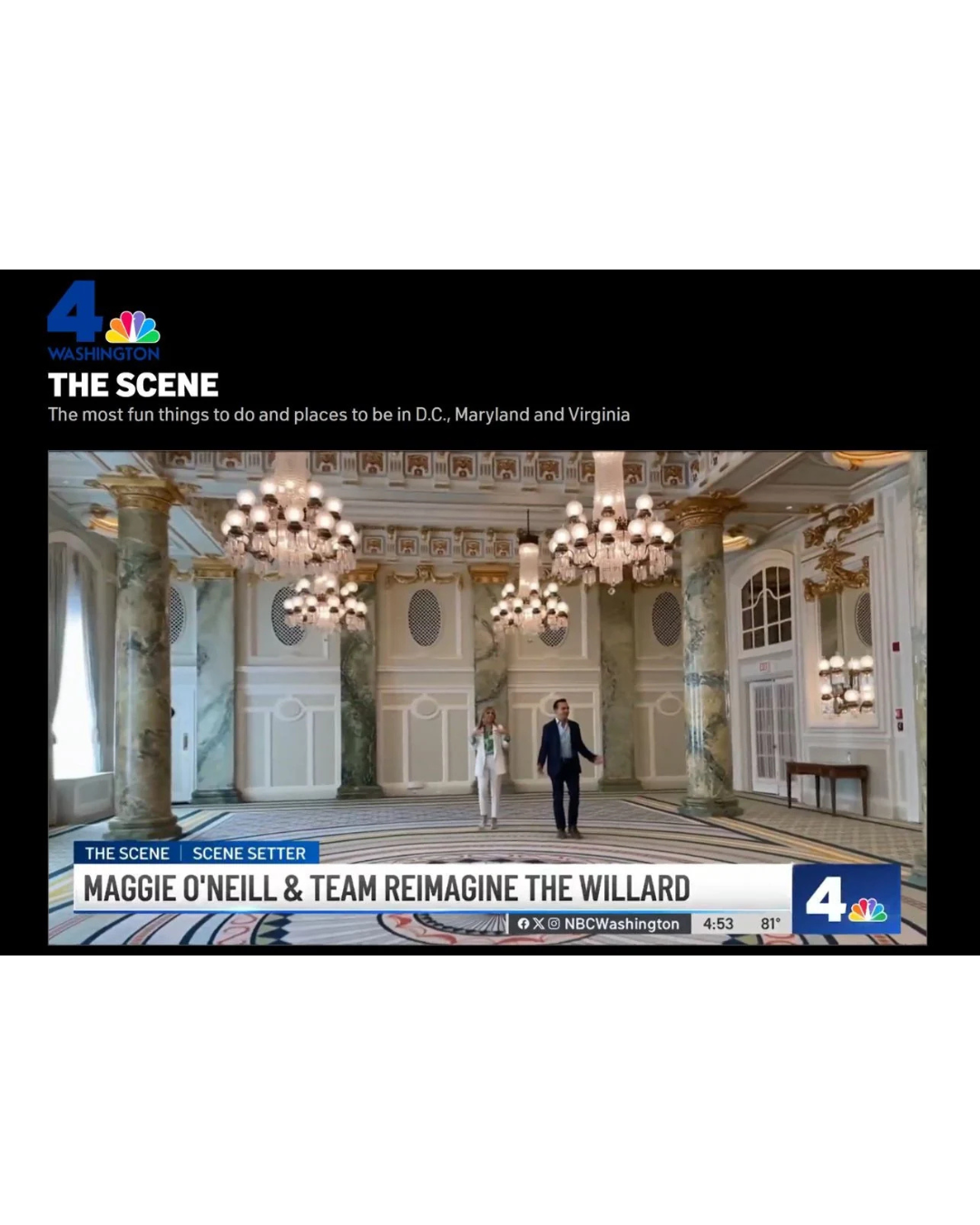 Designer Maggie O'Neill reimagines iconic Willard Hotel