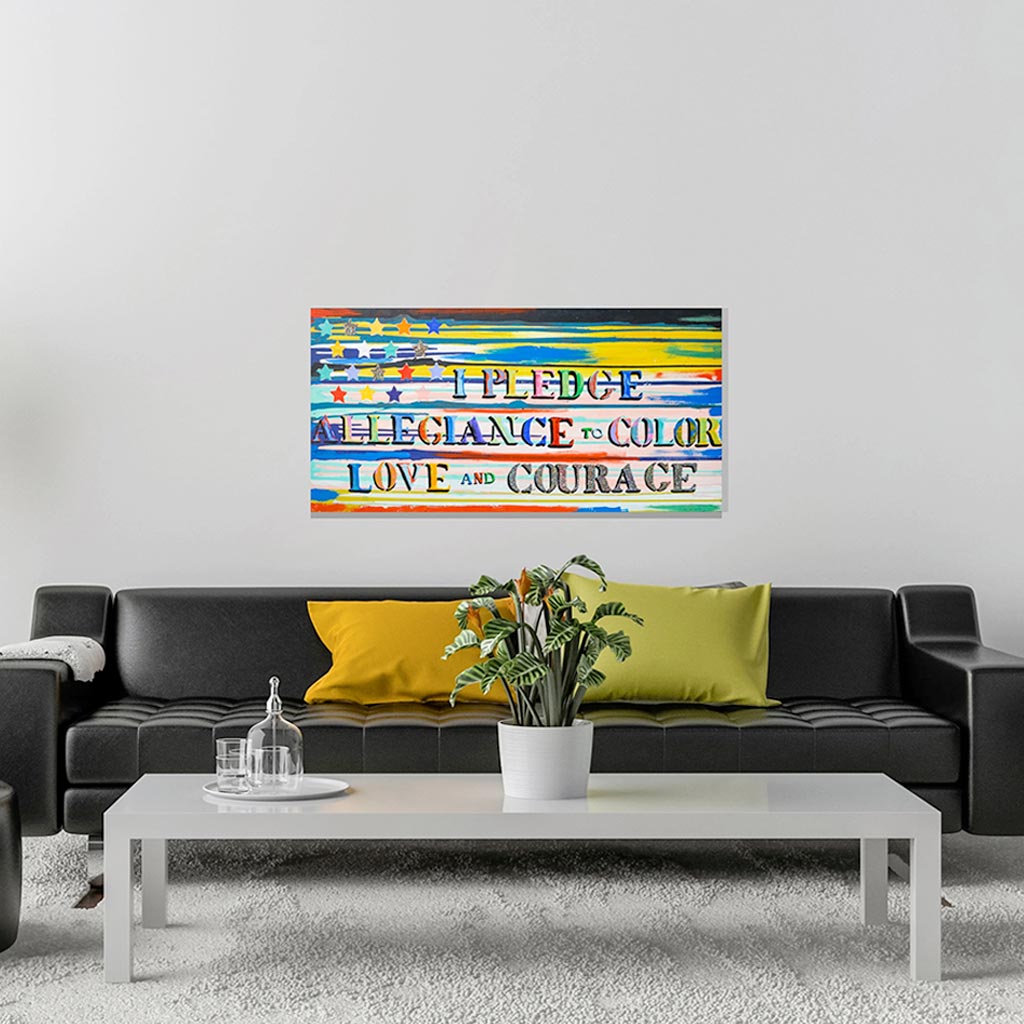 I Pledge Allegiance To Love &amp; Courage (2019 Framed)