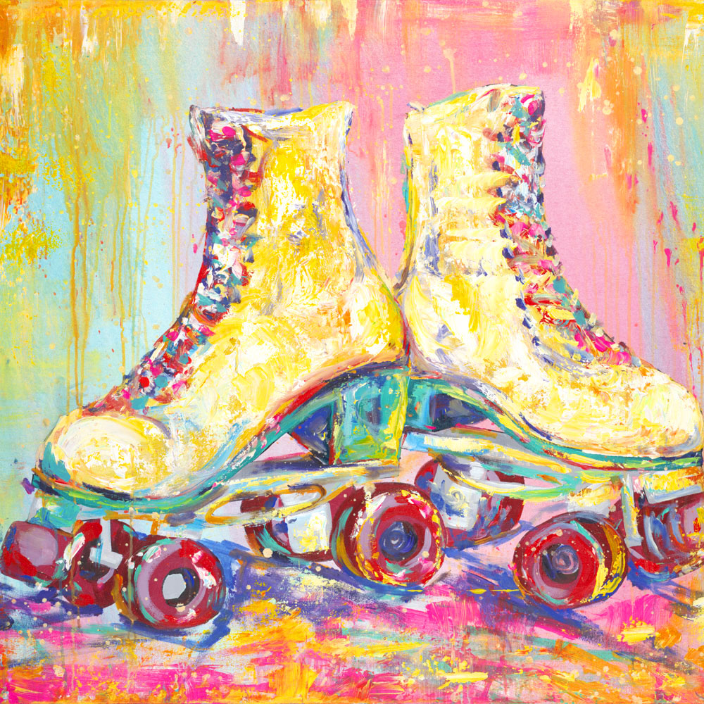 Tie-Dye Roller Skates