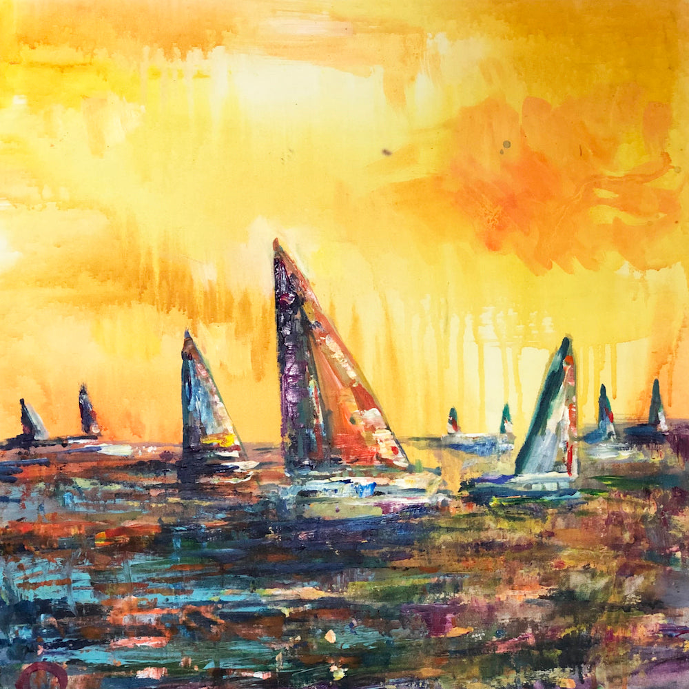 Sailboats at Sunset